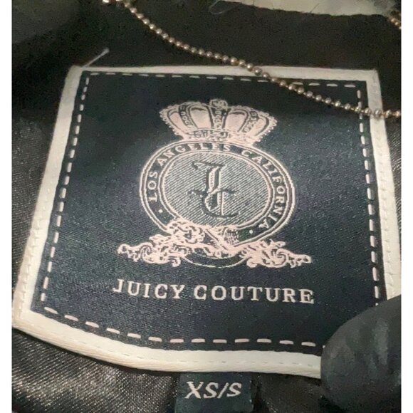 Vtg Y2K Juicy Couture Faux Fur White Gray Shawl Plunge Collar Wrap | Old Money S - Picture 5 of 7